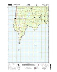 Peninsula Point Michigan Current topographic map, 1:24000 scale, 7.5 X 7.5 Minute, Year 2016
