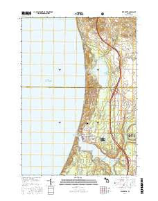 Pentwater Michigan Current topographic map, 1:24000 scale, 7.5 X 7.5 Minute, Year 2017