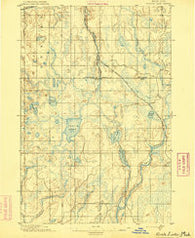 Perch Lake Michigan Historical topographic map, 1:62500 scale, 15 X 15 Minute, Year 1895