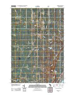 Perkins Michigan Historical topographic map, 1:24000 scale, 7.5 X 7.5 Minute, Year 2011