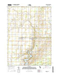 Perrinton Michigan Historical topographic map, 1:24000 scale, 7.5 X 7.5 Minute, Year 2014