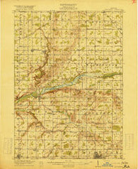 Perrinton Michigan Historical topographic map, 1:62500 scale, 15 X 15 Minute, Year 1918