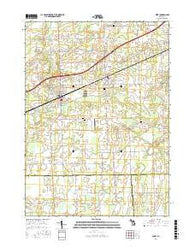 Perry Michigan Current topographic map, 1:24000 scale, 7.5 X 7.5 Minute, Year 2017
