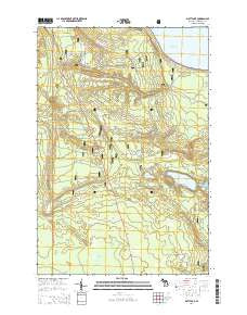 Piatt Lake Michigan Historical topographic map, 1:24000 scale, 7.5 X 7.5 Minute, Year 2014
