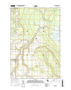 Pickford Michigan Current topographic map, 1:24000 scale, 7.5 X 7.5 Minute, Year 2017