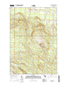 Pickford SE Michigan Historical topographic map, 1:24000 scale, 7.5 X 7.5 Minute, Year 2014