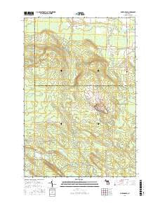 Pickford SE Michigan Current topographic map, 1:24000 scale, 7.5 X 7.5 Minute, Year 2017
