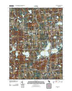 Pinckney Michigan Historical topographic map, 1:24000 scale, 7.5 X 7.5 Minute, Year 2011