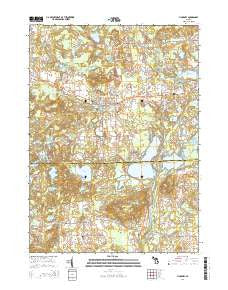 Pinckney Michigan Historical topographic map, 1:24000 scale, 7.5 X 7.5 Minute, Year 2014
