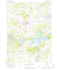 Pinckney Michigan Historical topographic map, 1:24000 scale, 7.5 X 7.5 Minute, Year 1965