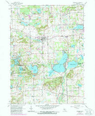 Pinckney Michigan Historical topographic map, 1:24000 scale, 7.5 X 7.5 Minute, Year 1965