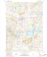 Pinckney Michigan Historical topographic map, 1:24000 scale, 7.5 X 7.5 Minute, Year 1965
