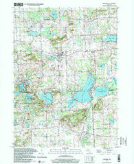 Pinckney Michigan Historical topographic map, 1:24000 scale, 7.5 X 7.5 Minute, Year 1996