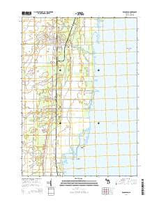Pinconning Michigan Historical topographic map, 1:24000 scale, 7.5 X 7.5 Minute, Year 2014