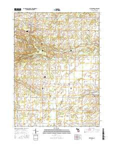 Pittsford Michigan Current topographic map, 1:24000 scale, 7.5 X 7.5 Minute, Year 2016