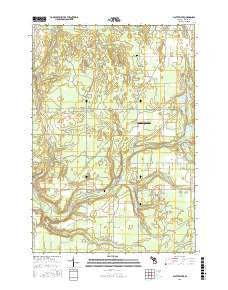 Platte River Michigan Current topographic map, 1:24000 scale, 7.5 X 7.5 Minute, Year 2016