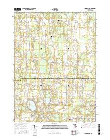 Pleasant Lake Michigan Current topographic map, 1:24000 scale, 7.5 X 7.5 Minute, Year 2017