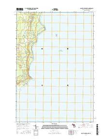 Point Aux Barques Michigan Current topographic map, 1:24000 scale, 7.5 X 7.5 Minute, Year 2016