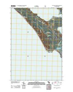 Pointe aux Chenes Michigan Historical topographic map, 1:24000 scale, 7.5 X 7.5 Minute, Year 2011