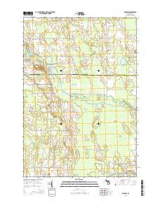 Polaski Michigan Historical topographic map, 1:24000 scale, 7.5 X 7.5 Minute, Year 2014