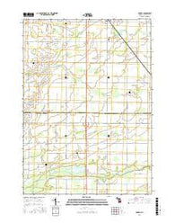 Pompeii Michigan Current topographic map, 1:24000 scale, 7.5 X 7.5 Minute, Year 2016