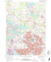 Pontiac North Michigan Historical topographic map, 1:24000 scale, 7.5 X 7.5 Minute, Year 1968