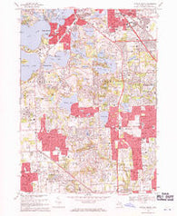 Pontiac South Michigan Historical topographic map, 1:24000 scale, 7.5 X 7.5 Minute, Year 1968