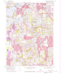Pontiac South Michigan Historical topographic map, 1:24000 scale, 7.5 X 7.5 Minute, Year 1968