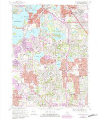 Pontiac South Michigan Historical topographic map, 1:24000 scale, 7.5 X 7.5 Minute, Year 1968