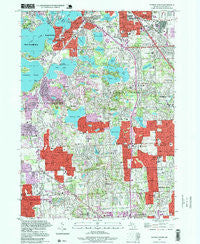 Pontiac South Michigan Historical topographic map, 1:24000 scale, 7.5 X 7.5 Minute, Year 1997