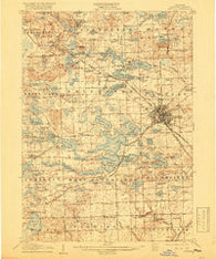Pontiac Michigan Historical topographic map, 1:62500 scale, 15 X 15 Minute, Year 1907