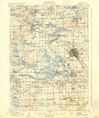 Pontiac Michigan Historical topographic map, 1:62500 scale, 15 X 15 Minute, Year 1907