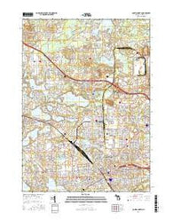 Pontiac North Michigan Current topographic map, 1:24000 scale, 7.5 X 7.5 Minute, Year 2017