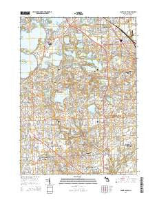 Pontiac South Michigan Historical topographic map, 1:24000 scale, 7.5 X 7.5 Minute, Year 2014
