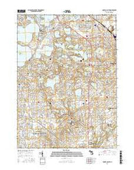 Pontiac South Michigan Current topographic map, 1:24000 scale, 7.5 X 7.5 Minute, Year 2017
