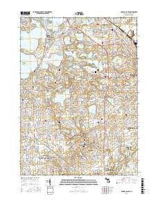 Pontiac South Michigan Current topographic map, 1:24000 scale, 7.5 X 7.5 Minute, Year 2017