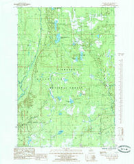 Poplar Lake Michigan Historical topographic map, 1:24000 scale, 7.5 X 7.5 Minute, Year 1985