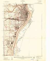 Port Huron Michigan Historical topographic map, 1:24000 scale, 7.5 X 7.5 Minute, Year 1939