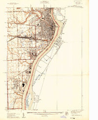 Port Huron Michigan Historical topographic map, 1:24000 scale, 7.5 X 7.5 Minute, Year 1939