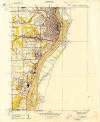 Port Huron Michigan Historical topographic map, 1:24000 scale, 7.5 X 7.5 Minute, Year 1949