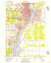 Port Huron Michigan Historical topographic map, 1:24000 scale, 7.5 X 7.5 Minute, Year 1952