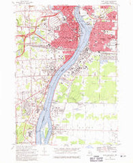 Port Huron Michigan Historical topographic map, 1:24000 scale, 7.5 X 7.5 Minute, Year 1968