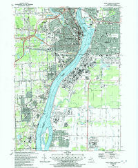 Port Huron Michigan Historical topographic map, 1:24000 scale, 7.5 X 7.5 Minute, Year 1991