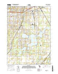 Portage Michigan Current topographic map, 1:24000 scale, 7.5 X 7.5 Minute, Year 2016
