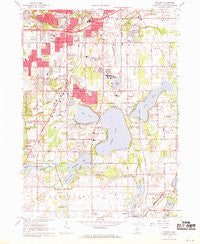 Portage Michigan Historical topographic map, 1:24000 scale, 7.5 X 7.5 Minute, Year 1967