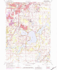 Portage Michigan Historical topographic map, 1:24000 scale, 7.5 X 7.5 Minute, Year 1967