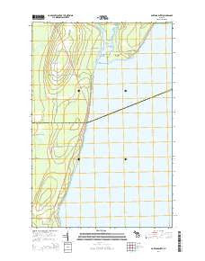 Portage Entry Michigan Historical topographic map, 1:24000 scale, 7.5 X 7.5 Minute, Year 2014