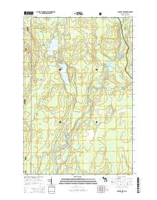 Porter Lake Michigan Historical topographic map, 1:24000 scale, 7.5 X 7.5 Minute, Year 2014