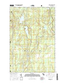 Porter Lake Michigan Current topographic map, 1:24000 scale, 7.5 X 7.5 Minute, Year 2016