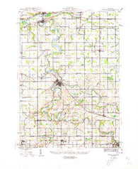 Portland Michigan Historical topographic map, 1:62500 scale, 15 X 15 Minute, Year 1945
